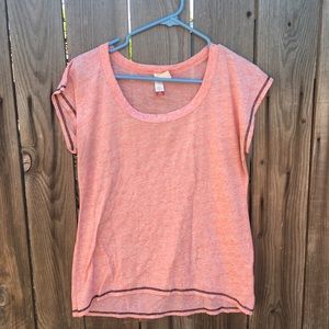 Red orange polyester shirt